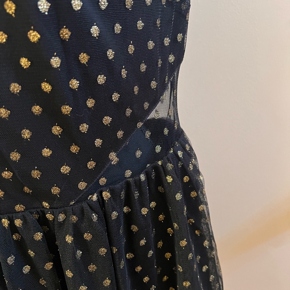 Express Black Mini Dress with Gold Accents - Picture 6 of 6